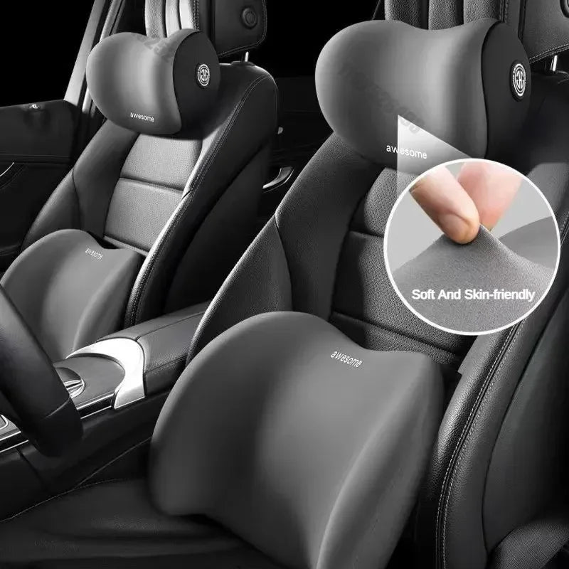 Dual Harmony™ Car Pillow For Headrest And Lumbar Support