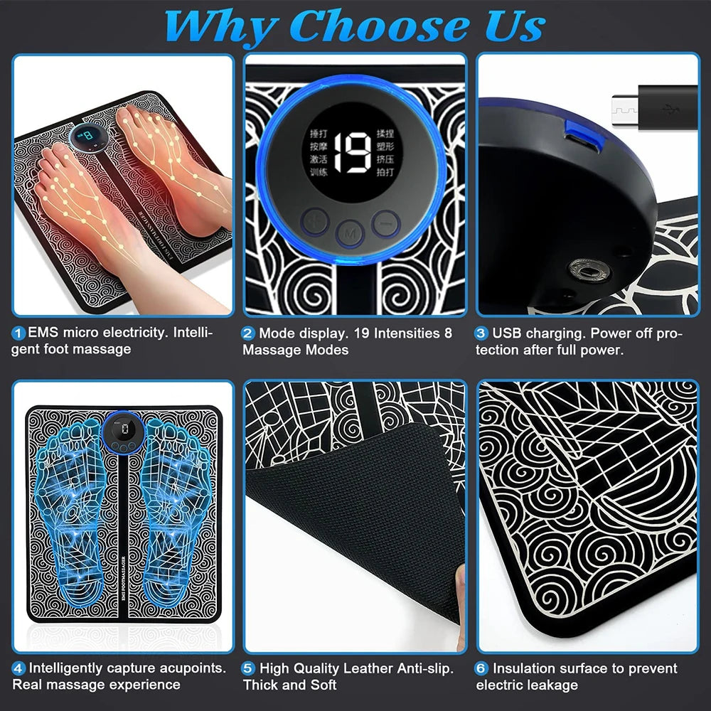 Dual Harmony™ EMS Foot Massager Mat Electric