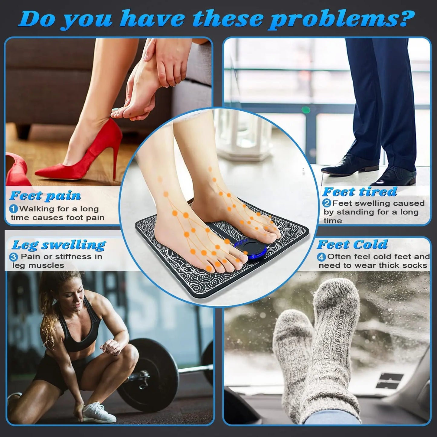 Dual Harmony™ EMS Foot Massager Mat Electric