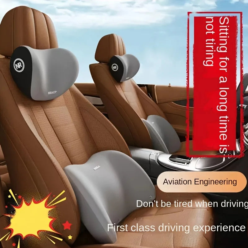 Dual Harmony™ Car Pillow For Headrest And Lumbar Support