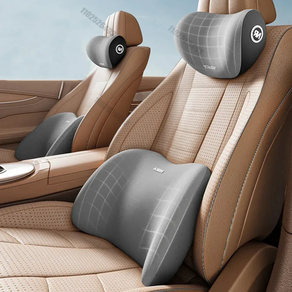 Dual Harmony™ Car Pillow For Headrest And Lumbar Support